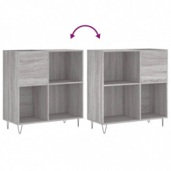 Plattenschrank Grau Sonoma 84,5x38x89 cm Holzwerkstoff