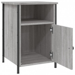 Nachttische 2 Stk. Grau Sonoma 40x42x60 cm Holzwerkstoff