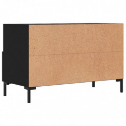 TV-Schrank Schwarz 80x36x50 cm Holzwerkstoff