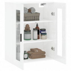 Wandschrank Hochglanz-Weiß 69,5x34x90 cm