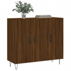 Sideboard Braun Eichen-Optik 90x34x80 cm Holzwerkstoff