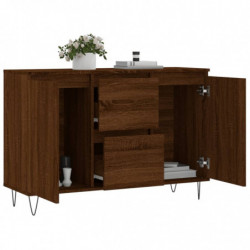 Sideboard Braun Eichen-Optik 104x35x70 cm Holzwerkstoff