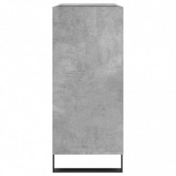 Plattenschrank Betongrau 84,5x38x89 cm Holzwerkstoff