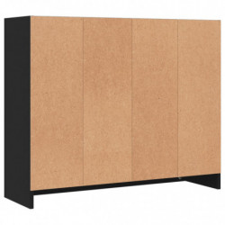 Sideboard Schwarz 91x28x75 cm Holzwerkstoff