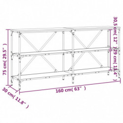 Konsolentisch Sonoma-Eiche 160x30x75 cm Holzwerkstoff und Eisen