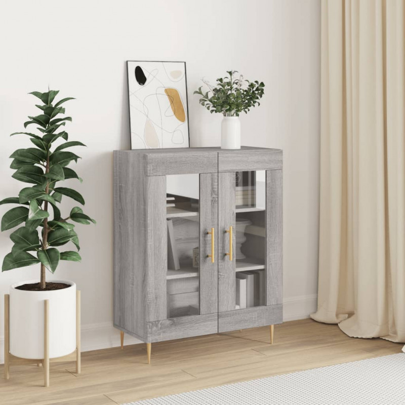 Sideboard Grau Sonoma 69,5x34x90 cm Holzwerkstoff