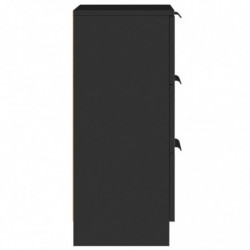 Sideboards 2 Stk. Schwarz 30x30x70 cm Holzwerkstoff