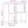 Plattenschrank Grau Sonoma 84,5x38x89 cm Holzwerkstoff