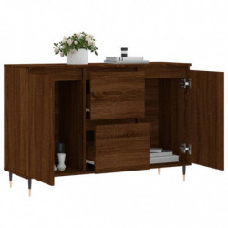 Sideboard Braun Eichen-Optik 104x35x70 cm Holzwerkstoff