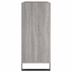 Plattenschrank Grau Sonoma 84,5x38x89 cm Holzwerkstoff