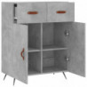 Sideboard Betongrau 69,5x34x90 cm Holzwerkstoff