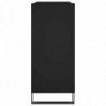 Plattenschrank Schwarz 84,5x38x89 cm Holzwerkstoff