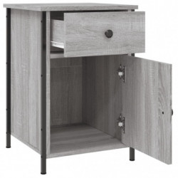 Nachttische 2 Stk. Grau Sonoma 40x42x60 cm Holzwerkstoff