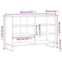 Sideboard Schwarz 103,5x35x70 cm Holzwerkstoff