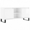 TV-Schrank Hochglanz-Weiß 104x35x50 cm Holzwerkstoff