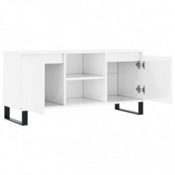 TV-Schrank Hochglanz-Weiß 104x35x50 cm Holzwerkstoff