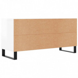 TV-Schrank Hochglanz-Weiß 104x35x50 cm Holzwerkstoff