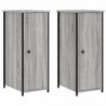 Nachttische 2 Stk. Grau Sonoma 32x42x80 cm Holzwerkstoff