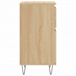 Sideboards 2 Stk. Sonoma-Eiche 40x35x70 cm Holzwerkstoff