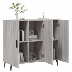 Sideboard Grau Sonoma 90x34x80 cm Holzwerkstoff