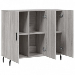 Sideboard Grau Sonoma 90x34x80 cm Holzwerkstoff