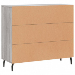 Sideboard Grau Sonoma 90x34x80 cm Holzwerkstoff