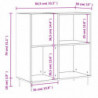 Plattenschrank Hochglanz-Weiß 84,5x38x89 cm Holzwerkstoff