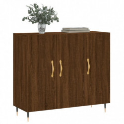 Sideboard Braun Eichen-Optik 90x34x80 cm Holzwerkstoff