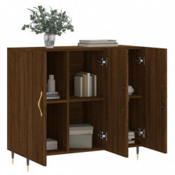 Sideboard Braun Eichen-Optik 90x34x80 cm Holzwerkstoff