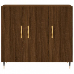 Sideboard Braun Eichen-Optik 90x34x80 cm Holzwerkstoff