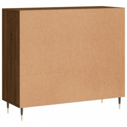 Sideboard Braun Eichen-Optik 90x34x80 cm Holzwerkstoff