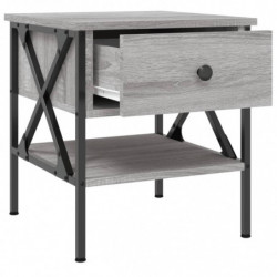 Nachttische 2 Stk. Grau Sonoma 40x42x45 cm Holzwerkstoff