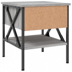 Nachttische 2 Stk. Grau Sonoma 40x42x45 cm Holzwerkstoff