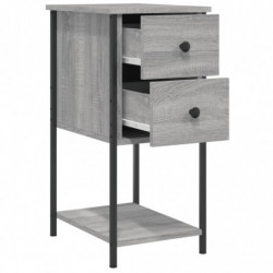 Nachttische 2 Stk. Grau Sonoma 32x42x70 cm Holzwerkstoff