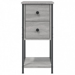 Nachttische 2 Stk. Grau Sonoma 32x42x70 cm Holzwerkstoff