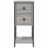 Nachttische 2 Stk. Grau Sonoma 32x42x70 cm Holzwerkstoff