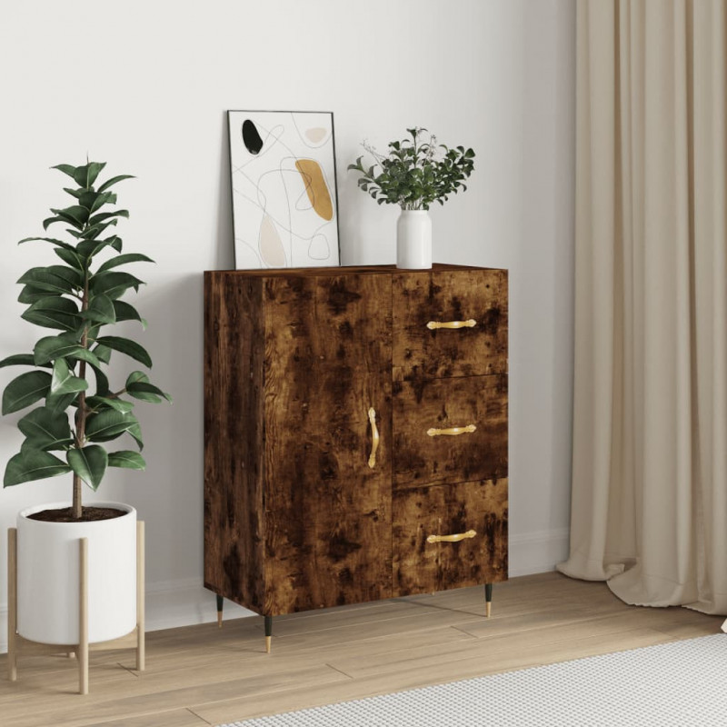 Sideboard Räuchereiche 69,5x34x90 cm Holzwerkstoff