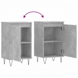 Sideboards 2 Stk. Betongrau 40x35x70 cm Holzwerkstoff