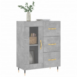 Sideboard Betongrau 69,5x34x90 cm Holzwerkstoff