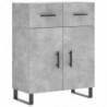 Sideboard Betongrau 69,5x34x90 cm Holzwerkstoff