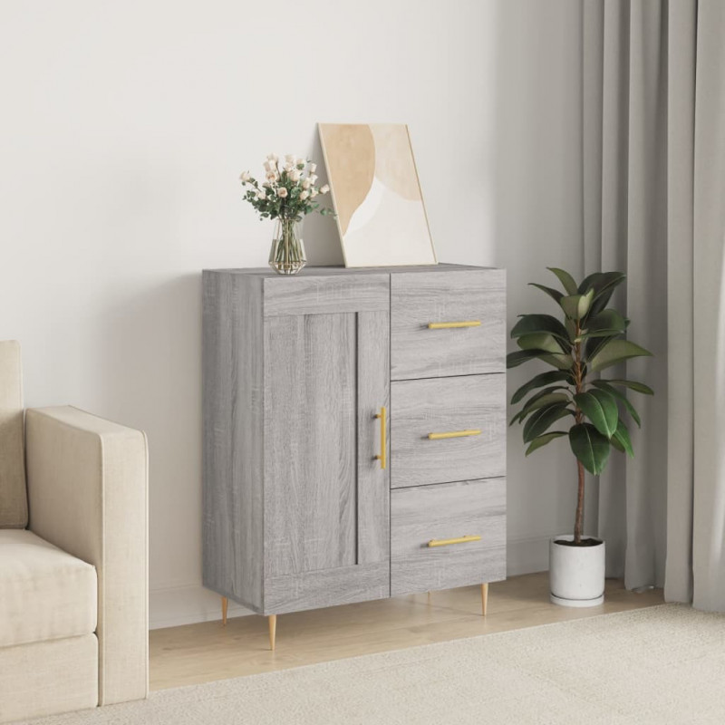 Sideboard Grau Sonoma 69,5x34x90 cm Holzwerkstoff