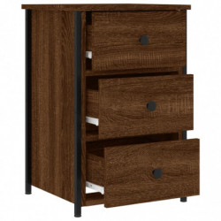 Nachttische 2 Stk. Braun Eichen-Optik 40x36x60 cm Holzwerkstoff