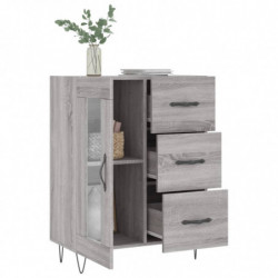 Sideboard Grau Sonoma 69,5x34x90 cm Holzwerkstoff