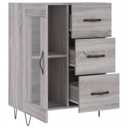 Sideboard Grau Sonoma 69,5x34x90 cm Holzwerkstoff