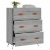 Kommode Grau Sonoma 69,5x34x90 cm Holzwerkstoff