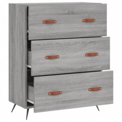 Kommode Grau Sonoma 69,5x34x90 cm Holzwerkstoff