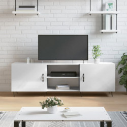 TV-Schrank Hochglanz-Weiß 150x30x50 cm Holzwerkstoff
