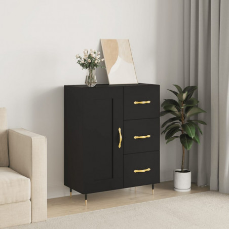 Sideboard Schwarz 69,5x34x90 cm Holzwerkstoff