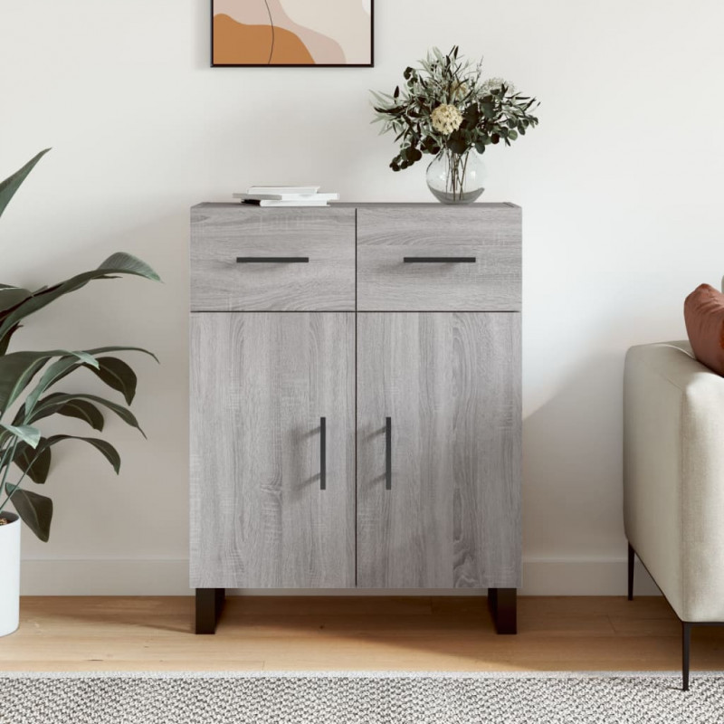 Sideboard Grau Sonoma 69,5x34x90 cm Holzwerkstoff