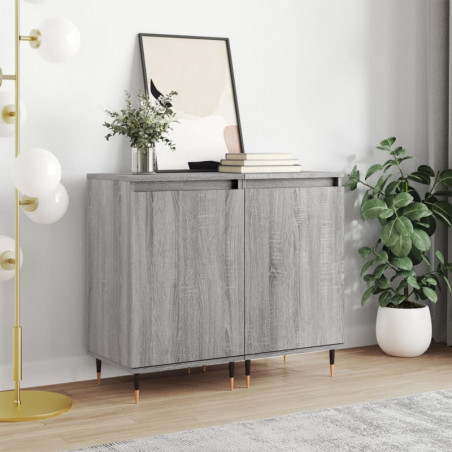 Sideboards 2 Stk. Grau Sonoma 40x35x70 cm Holzwerkstoff